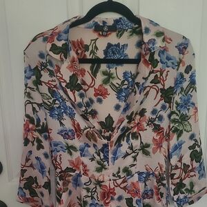 Floral Button-Up Blouse